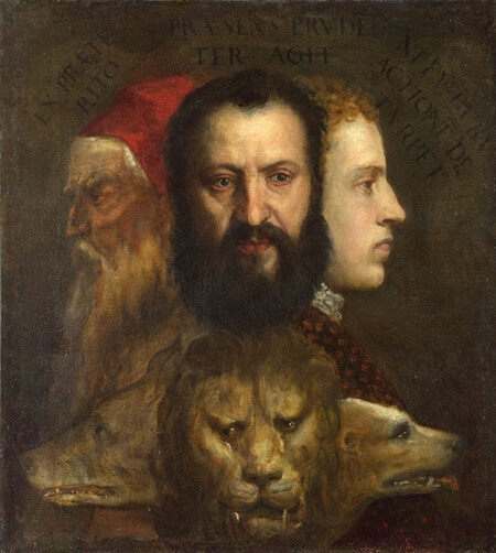 quadro Le tre età dell'uomo, di Tiziano Vecellio