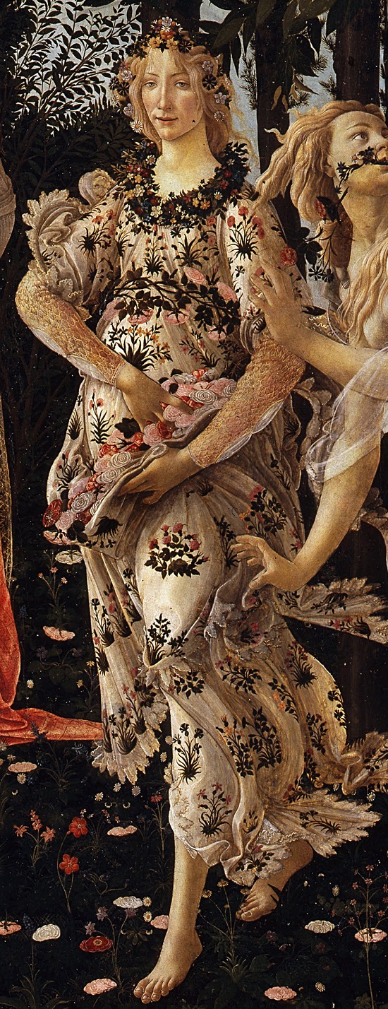 La primavera, Sandro Botticelli, dettaglio (1477–1482)

