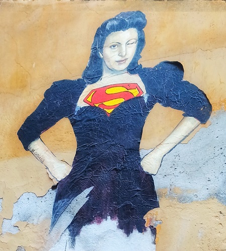 Murales a Roma, Anna Magnani superwoman