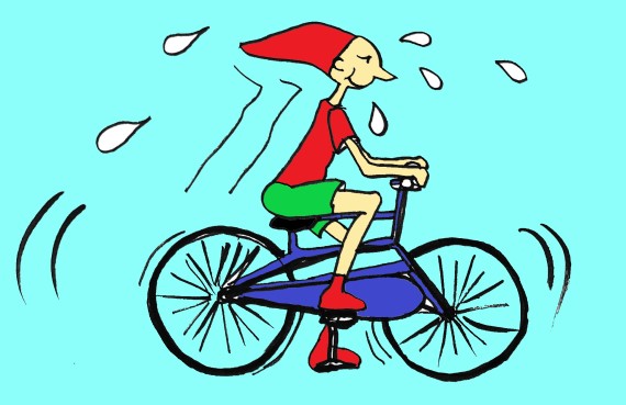 Pinocchio in bicicletta