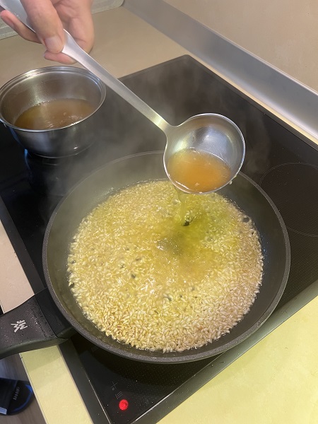 risotto e brodo