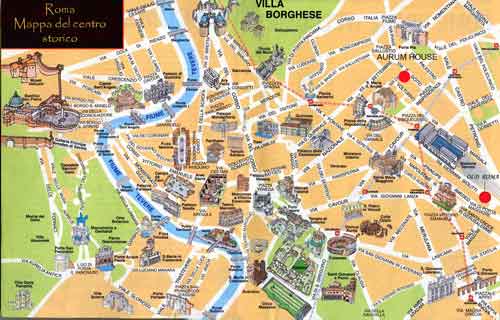 cartina roma