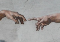Detail from La Creazionr by Michelangelo