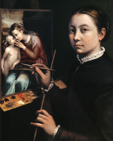 Sofonisba Anguissola autoritratto da Wikipedia