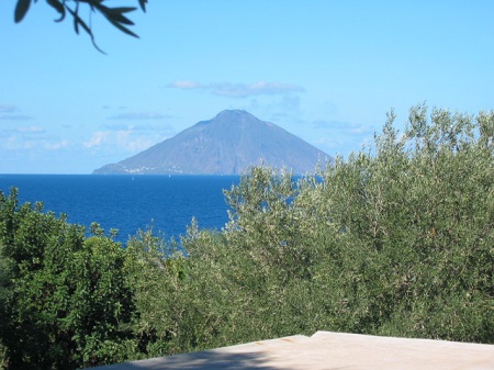 Isola di Stromboli seen by Panarea source Wikipedia
